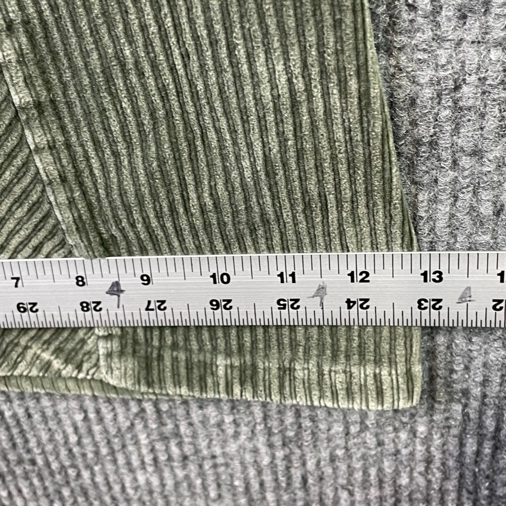 Oli & Hali Corduroy Flare Pants Womens Medium Olive Green Boho High Rise Flare - Picture 6 of 10